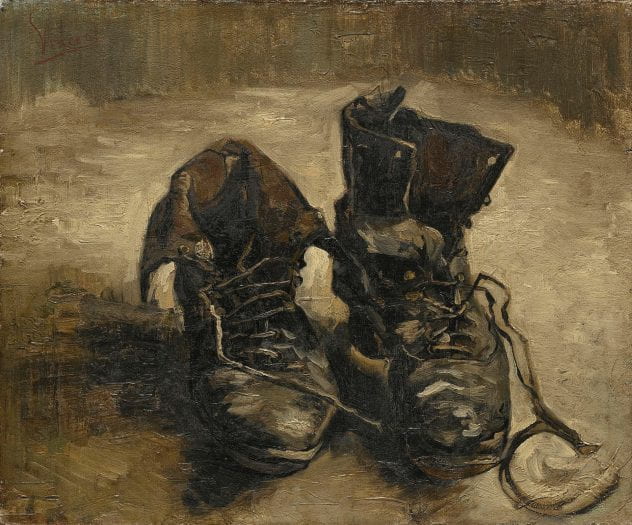 Painting of an old pair of shoes